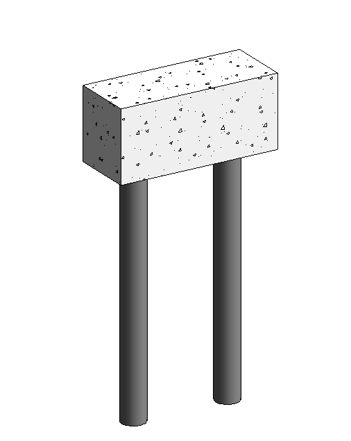 BIM资料|Revit族库-承台-2根桩.rfa