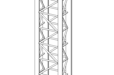 BIM资料|Revit族库-SSBIM_四肢圆管柱.rfa-BIM建筑网