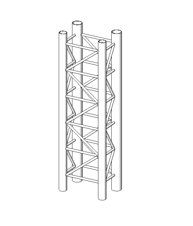 BIM资料|Revit族库-SSBIM_四肢圆管柱.rfa
