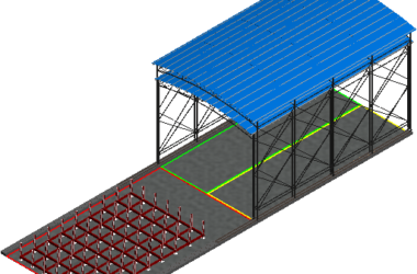 BIM资料|Revit族库-钢筋加工棚改.rfa-BIM建筑网