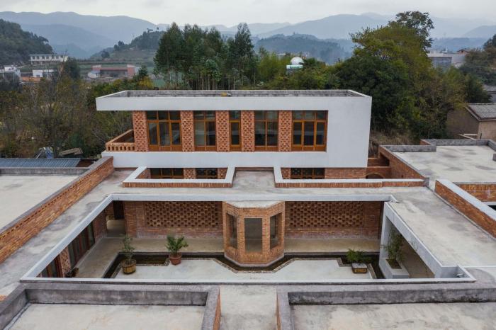 BIM建筑|一方院落，隐于悠然远山：云南曲靖赵宅 / 青岛川拓建筑设计工作室