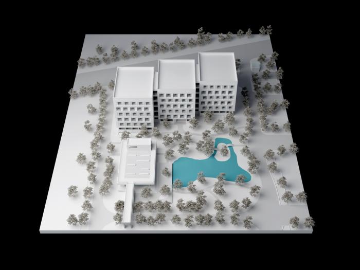 BIM建筑|杭州第二中学钱江校区学生宿舍楼 / 浙江大学建筑设计研究院有限公司