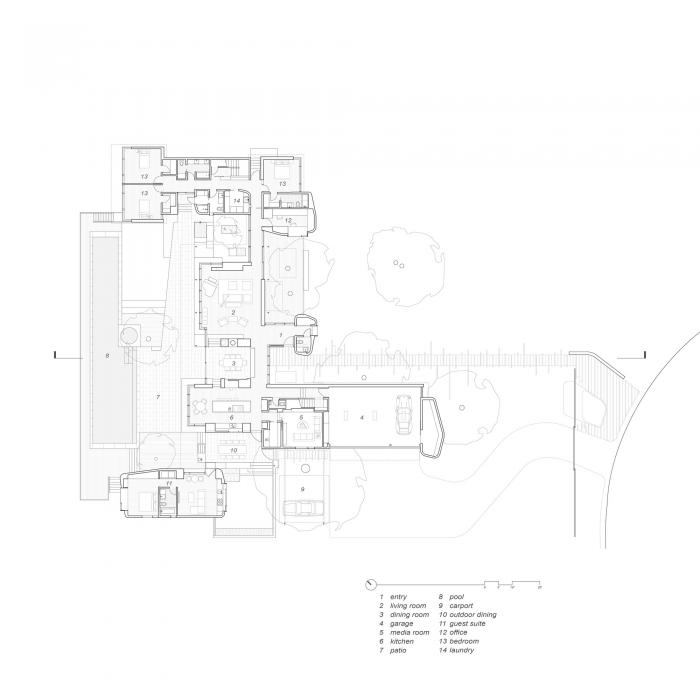 BIM建筑|浑然天成，融于自然：湖景住宅 / Alter Studio