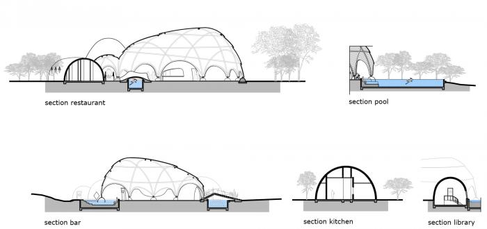 BIM建筑|海岸沙滩巨石下的原始洞穴：斯里兰卡帐篷酒店 / Nomadic Resorts