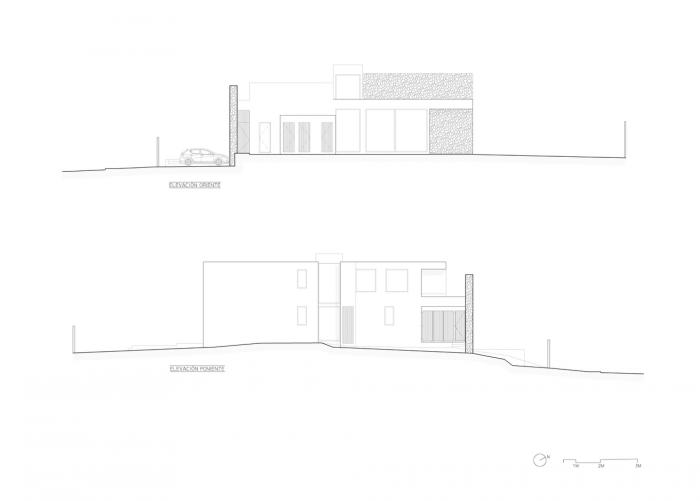 BIM建筑|嵌入场地的巨石：Cerro la Cruz住宅 / Turner Arquitectos