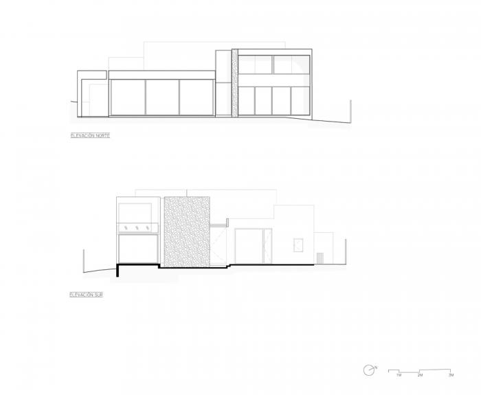 BIM建筑|嵌入场地的巨石：Cerro la Cruz住宅 / Turner Arquitectos