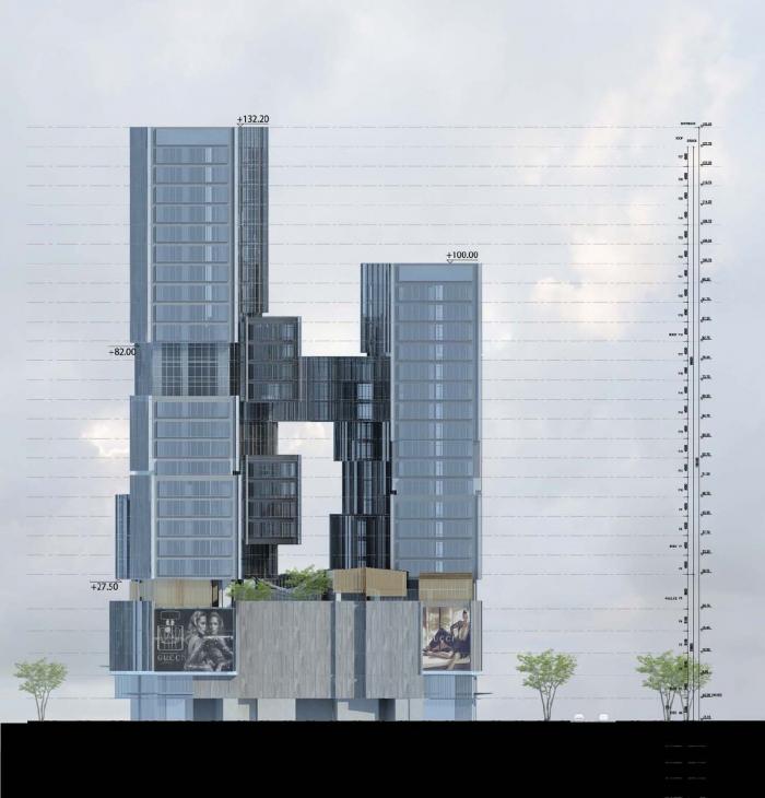 BIM建筑|长沙坡子街上的一座微城市：华远·云玺 / Aedas