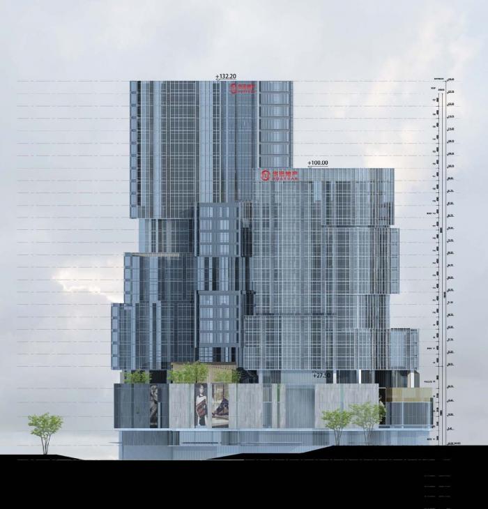 BIM建筑|长沙坡子街上的一座微城市：华远·云玺 / Aedas