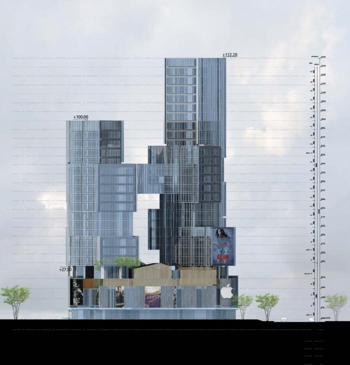 BIM建筑|长沙坡子街上的一座微城市：华远·云玺 / Aedas