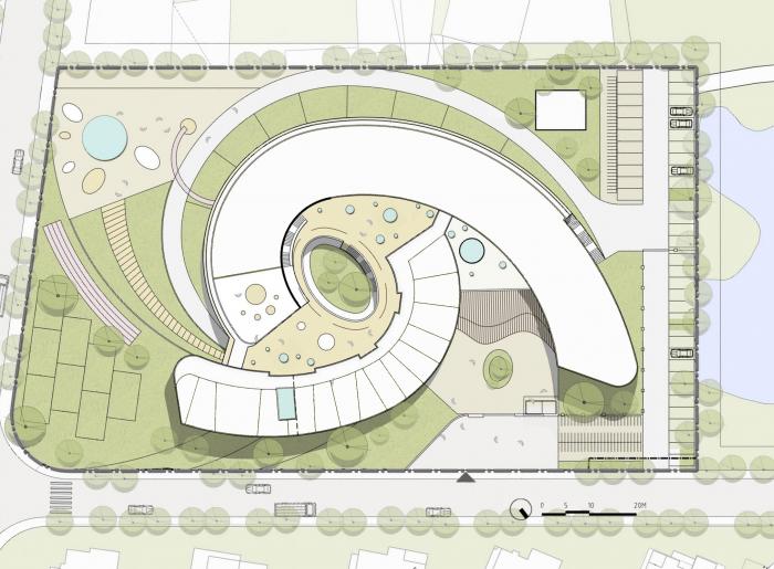 BIM建筑|一只静躺于海边的“海螺城堡”：大孚双语幼儿园 / 上海思序建筑规划设计