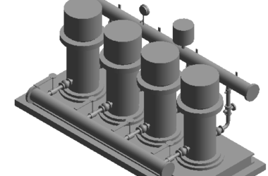 BIM资料|Revit族库-中水变频调速设备.rfa-BIM建筑网