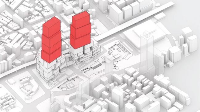 BIM建筑|全身高低都是屏幕的台北双子塔 / MVRDV