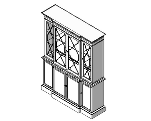 BIM资料|Revit族库-立柜02_酒柜_餐边柜.rfa-BIM建筑网