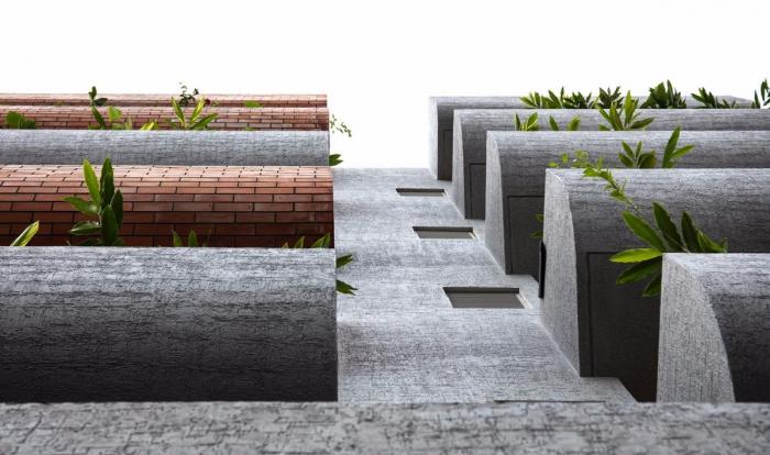 BIM建筑|富有动感的雕塑：印度“森林”公寓 / The Purple Ink Studio