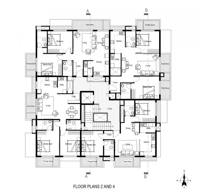 BIM建筑|富有动感的雕塑：印度“森林”公寓 / The Purple Ink Studio