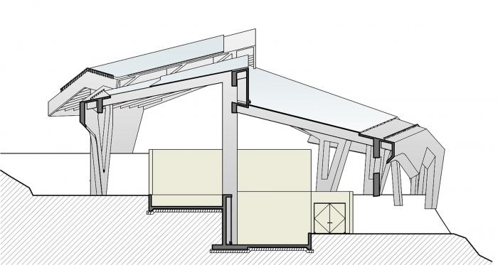 BIM建筑|混凝土几何架构而成的“游戏工具”：上东木炭桑拿屋 / studio_suspicion
