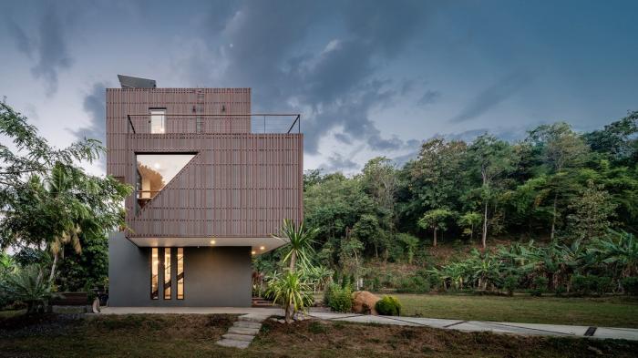 BIM建筑|群山环抱中的雕塑：MHS住宅 / ASWA