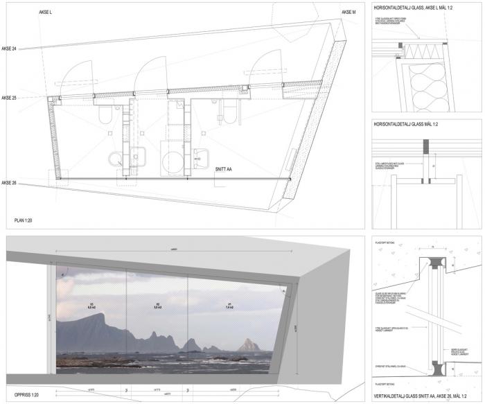 BIM建筑|在折叠混凝土上观海：错乱岩层上的游客中心 / MORFEUS arkitekter