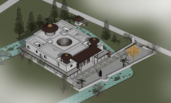 BIM建筑|于空灵之处，觅得静修：江苏扬州观音院 / 上海善祥建筑设计