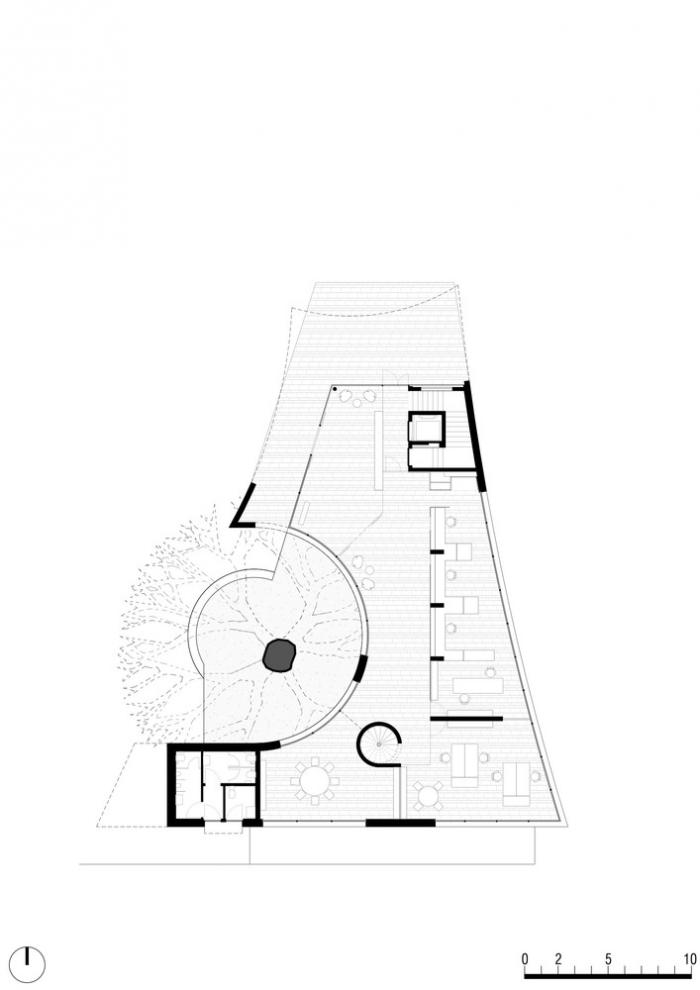 BIM建筑|融合古典，调皮地飞动——环抱老树的游客中心 / MoDusArchitects