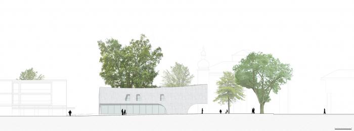 BIM建筑|融合古典，调皮地飞动——环抱老树的游客中心 / MoDusArchitects