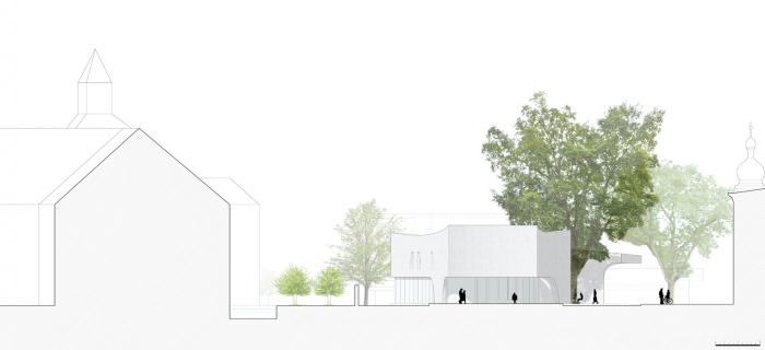 BIM建筑|融合古典，调皮地飞动——环抱老树的游客中心 / MoDusArchitects