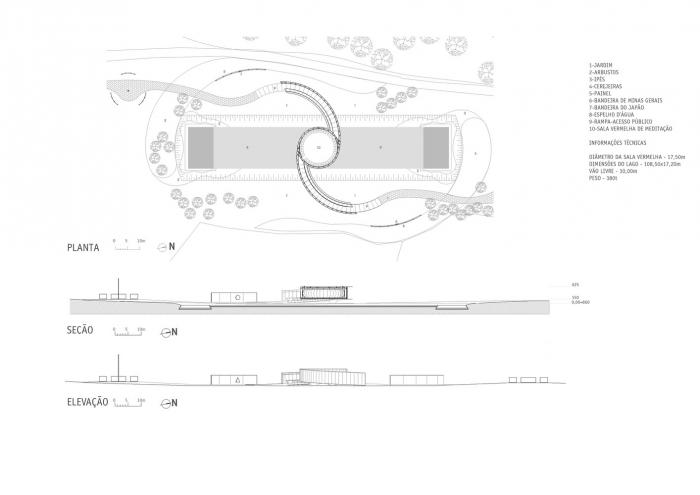 BIM建筑|宛如一条飘逸的纯白丝带：日本移民博物馆 / Gustavo Penna