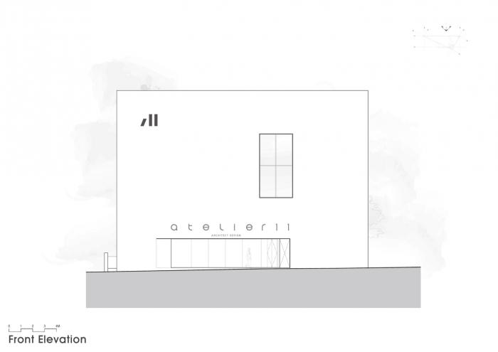 BIM建筑|混凝土构筑的抽象几何空间：Atelier 11办公楼 / Atelier 11