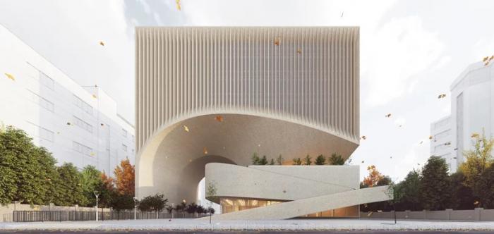 BIM建筑|曲线动感，不朽的雕塑：马什哈德建筑工程组织总部 / Nextoffice