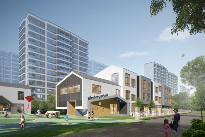 BIM建筑|儿童画符号的抽象表达：台州•旭辉府 / 天华建筑设计2A所