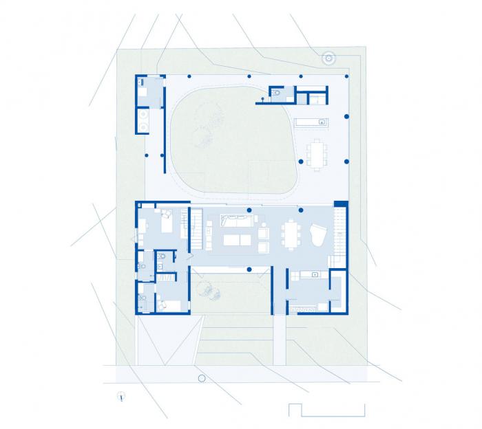 BIM建筑|方与圆营造的花园式住宅：Cauman之家 / Estúdio BRA