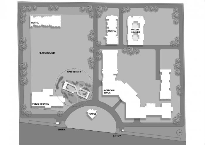 BIM建筑|无穷符号“∞”：大诺伊达咖啡吧兼学生中心 / RJDL