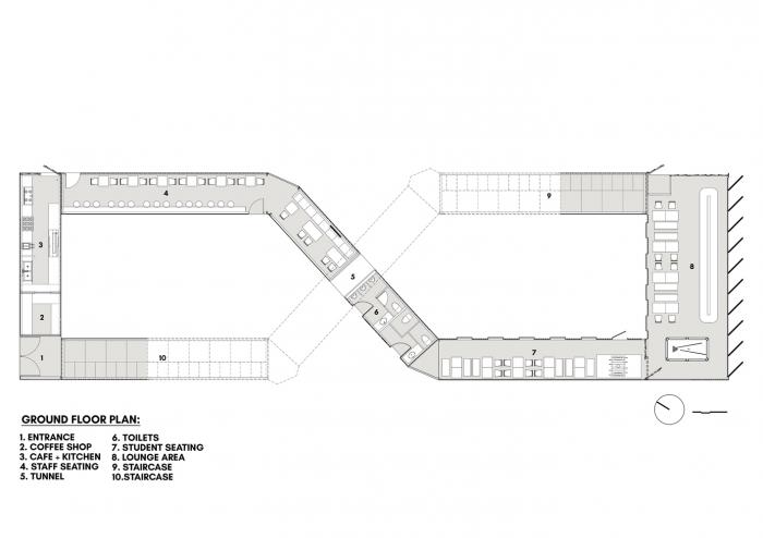 BIM建筑|无穷符号“∞”：大诺伊达咖啡吧兼学生中心 / RJDL