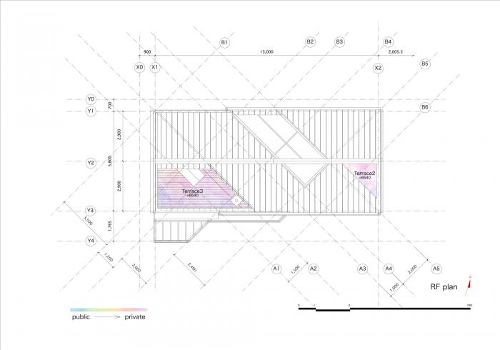 BIM建筑|神户“帽盒”之家，旋转45度的平面