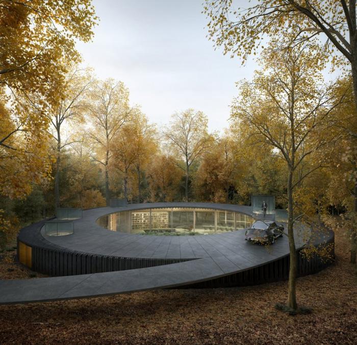 BIM建筑|盘旋于森林之中的“鸟巢”：长岛木屋2.0 / Marchi Architects