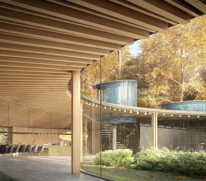 BIM建筑|盘旋于森林之中的“鸟巢”：长岛木屋2.0 / Marchi Architects