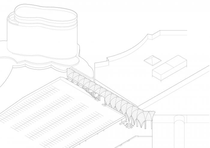 BIM建筑|查德斯通拱形新地标：“The Link”步行道 / Make Architects