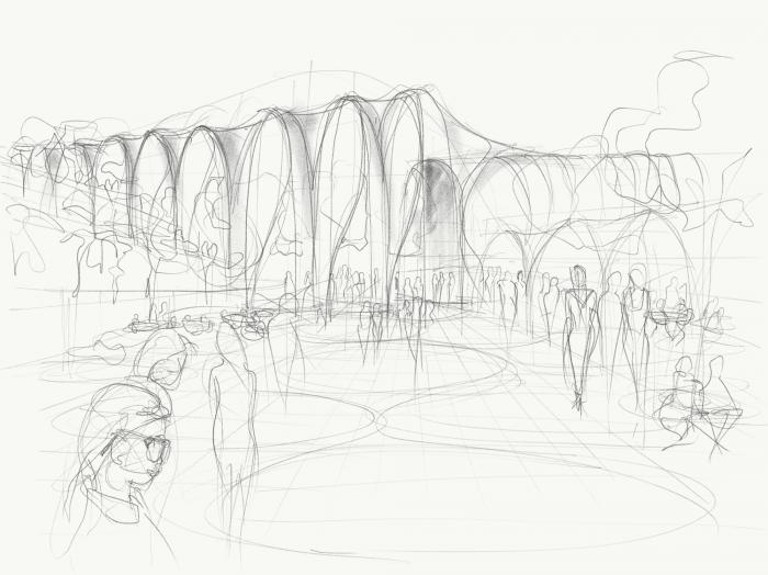 BIM建筑|查德斯通拱形新地标：“The Link”步行道 / Make Architects