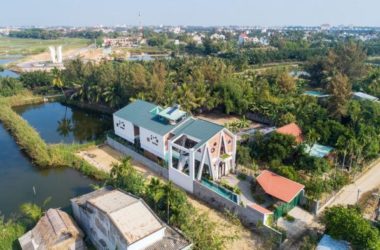 BIM建筑|纵向贯通的“A”字斜柱结构，越南会安康成别墅 / VRA Design-BIM建筑网