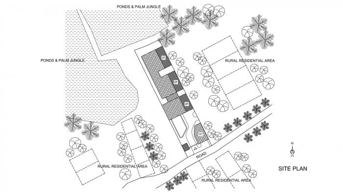 BIM建筑|纵向贯通的“A”字斜柱结构，越南会安康成别墅 / VRA Design