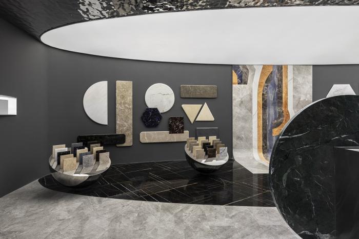 BIM建筑|星体变幻般的冲击感，“太空”石材展厅 / 李振杰