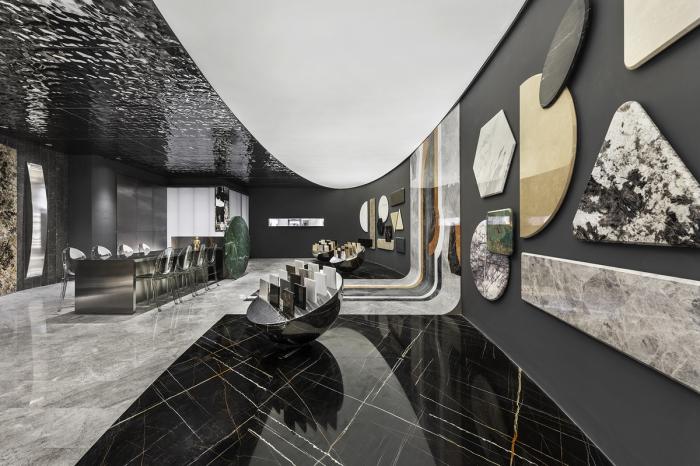 BIM建筑|星体变幻般的冲击感，“太空”石材展厅 / 李振杰