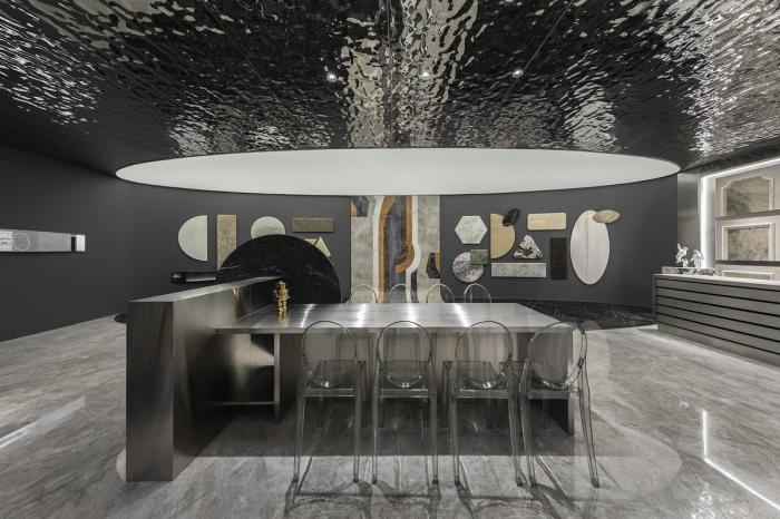 BIM建筑|星体变幻般的冲击感，“太空”石材展厅 / 李振杰