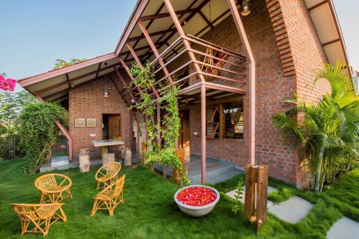 BIM建筑|恬静的花园度假屋——印度住宅“Palasvada”