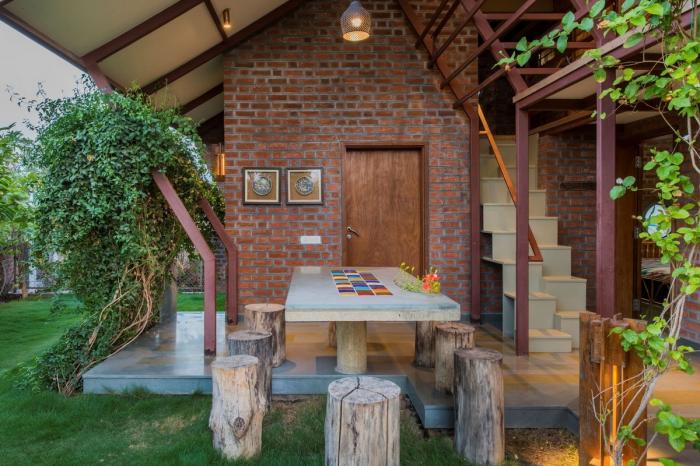 BIM建筑|恬静的花园度假屋——印度住宅“Palasvada”