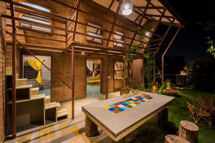 BIM建筑|恬静的花园度假屋——印度住宅“Palasvada”