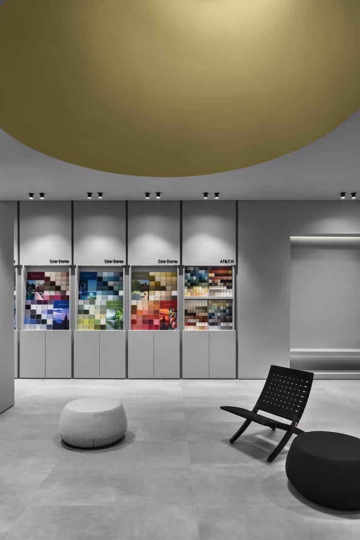 BIM建筑|色彩拼图 | 本杰明摩尔旗舰店 / 大成设计