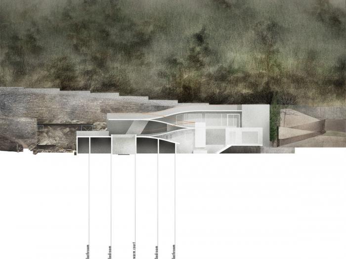 BIM建筑|粗野之中，宁静地消隐，喜马拉雅山间坡道小屋 / Ant Studio