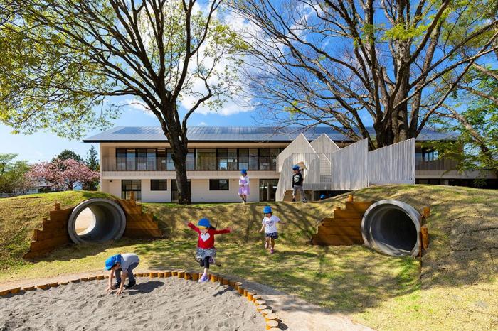 BIM建筑|儿童画里的木屋乐园，MRN幼儿园 / HIBINOSEKKEI +日比野设计