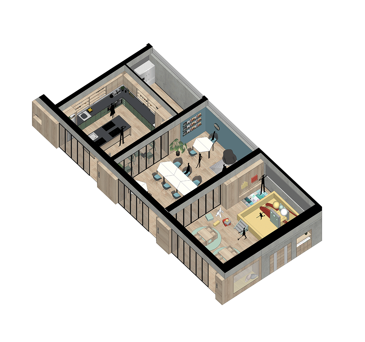 BIM建筑|第三空间视阈下的菜场，勤海睦邻中心 / 予舍予筑